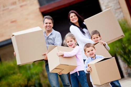Careful packing materials used for a Rushgreen house move
