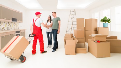 Team member checking a storage area during a safety inspection