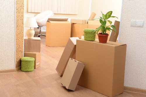 Organised storage unit with furniture packed safely in Rushgreen