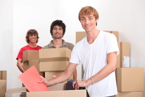 Unloading household items during a Rushgreen move